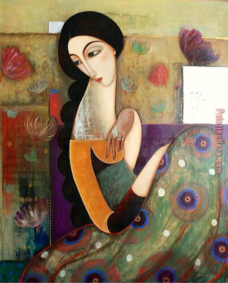Lady Abstract painting - Unknown Artist Lady Abstract art painting